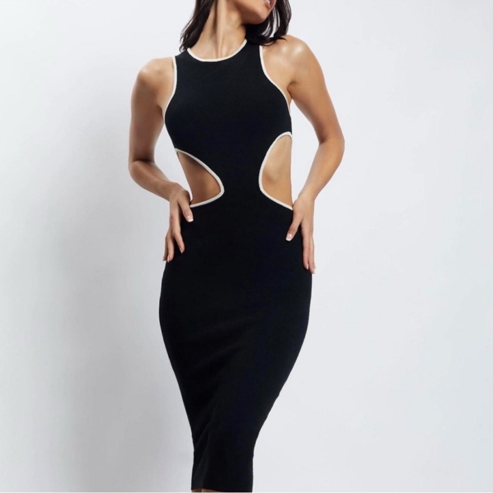 Elegant Black Cutout Dress